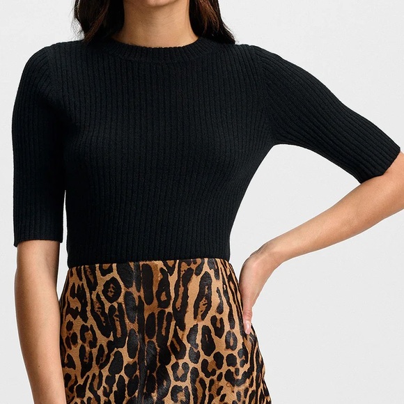 J. Crew black cashmere half sleeve sweater - Picture 1 of 1